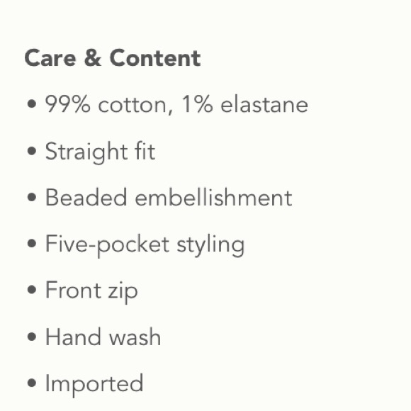 Anthropologie Pilcro Beaded Straight Jeans 31. - Picture 6 of 11